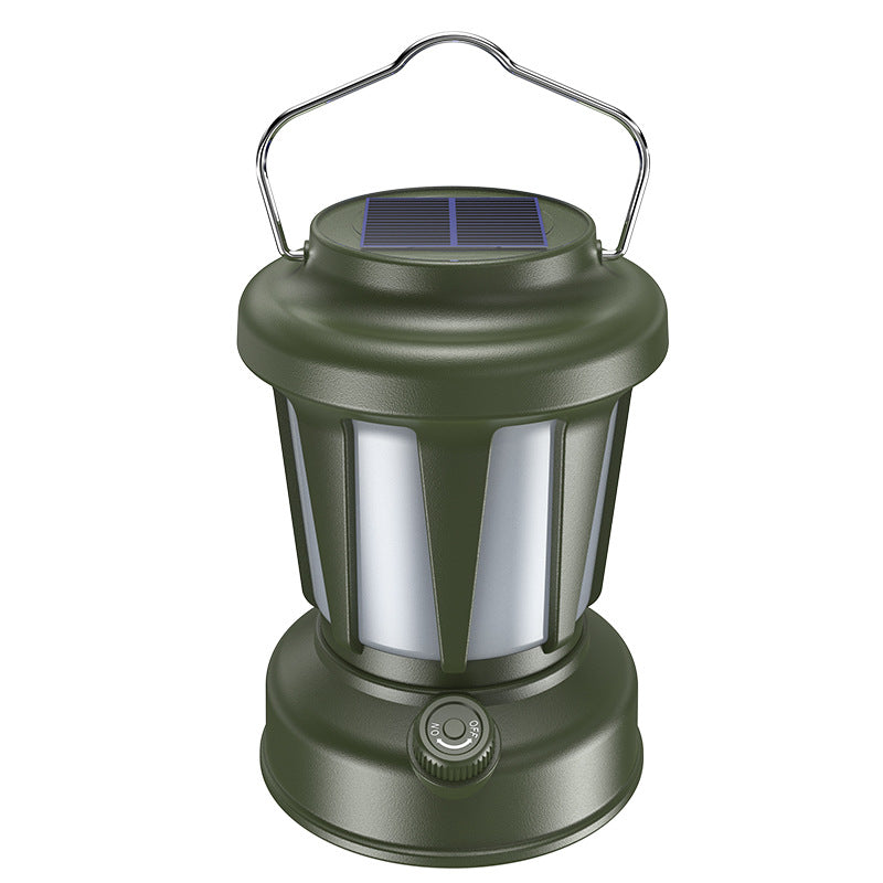 Outdoor solar rechargeable camping light, multifunctional LED strong l ...