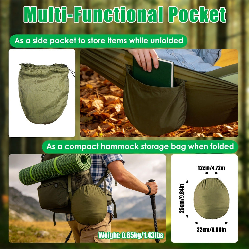 Camping Hammock with Mosquito Net 3-in-1