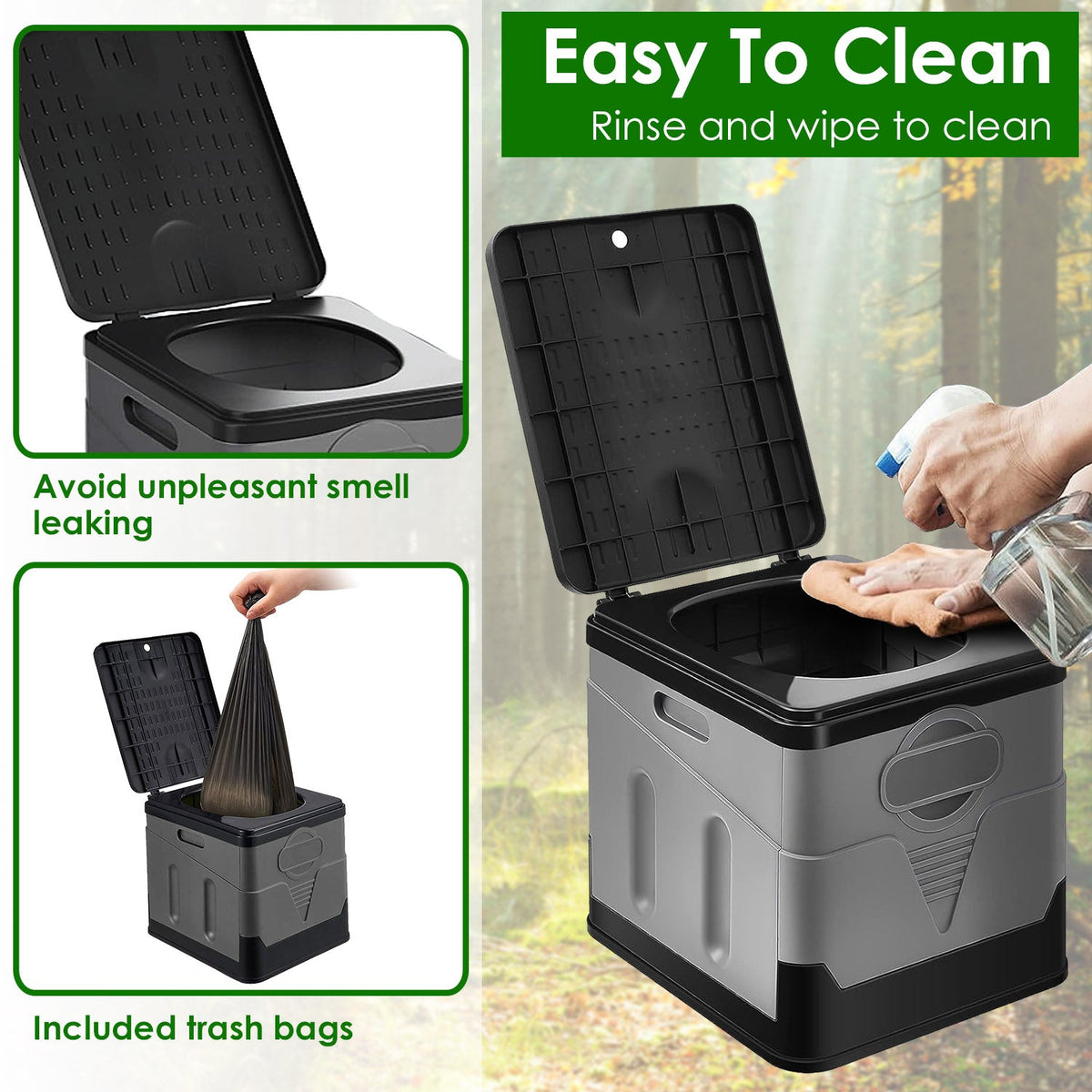 Portable Toilet for Car Camping Boating Hiking Outdoor Travel Potty