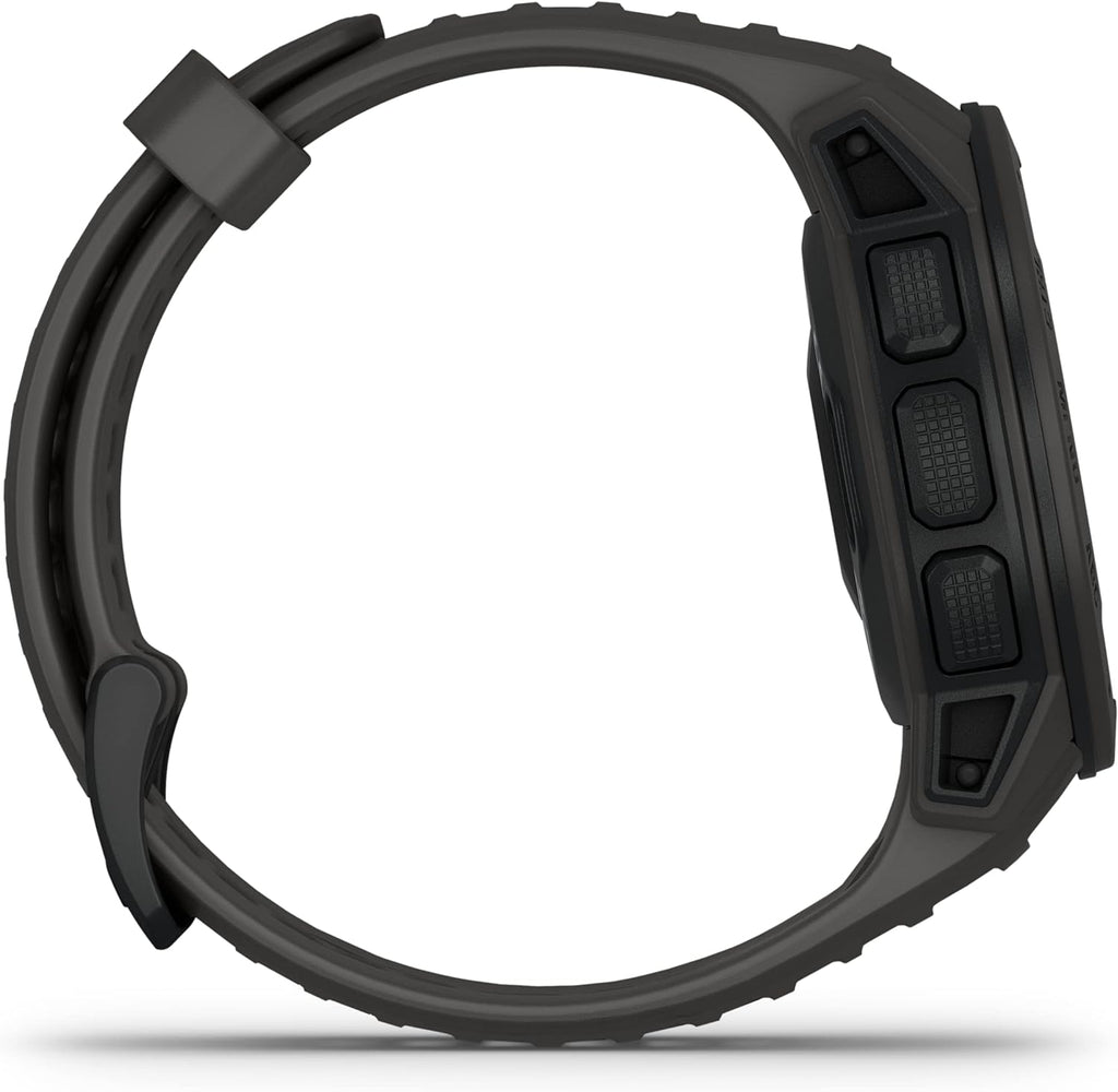 Garmin Instinct, Rugged Outdoor Watch with GPS, Features Glonass and Galileo, Heart Rate Monitoring and 3-Axis Compass, Graphite