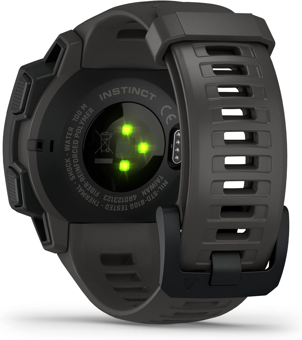Garmin Instinct, Rugged Outdoor Watch with GPS, Features Glonass and Galileo, Heart Rate Monitoring and 3-Axis Compass, Graphite