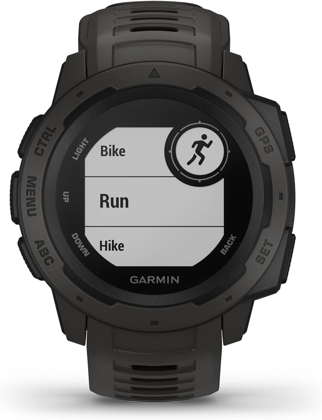 Garmin Instinct, Rugged Outdoor Watch with GPS, Features Glonass and Galileo, Heart Rate Monitoring and 3-Axis Compass, Graphite