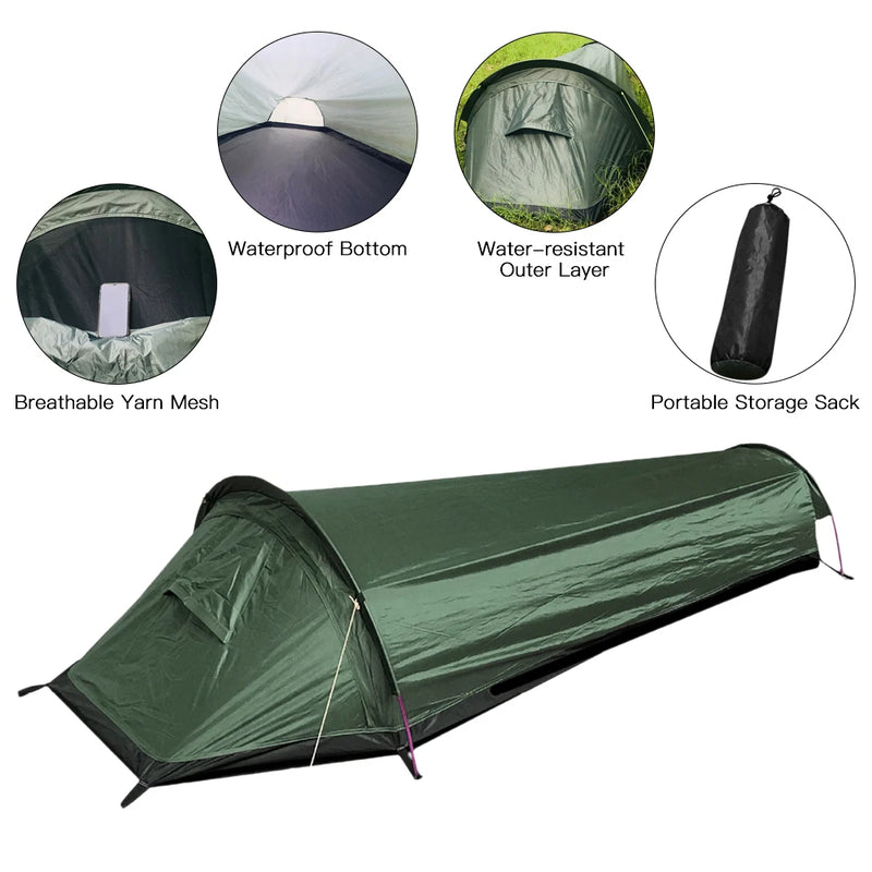 Camping Single Person Tent Ultralight Compact Outdoor Tent