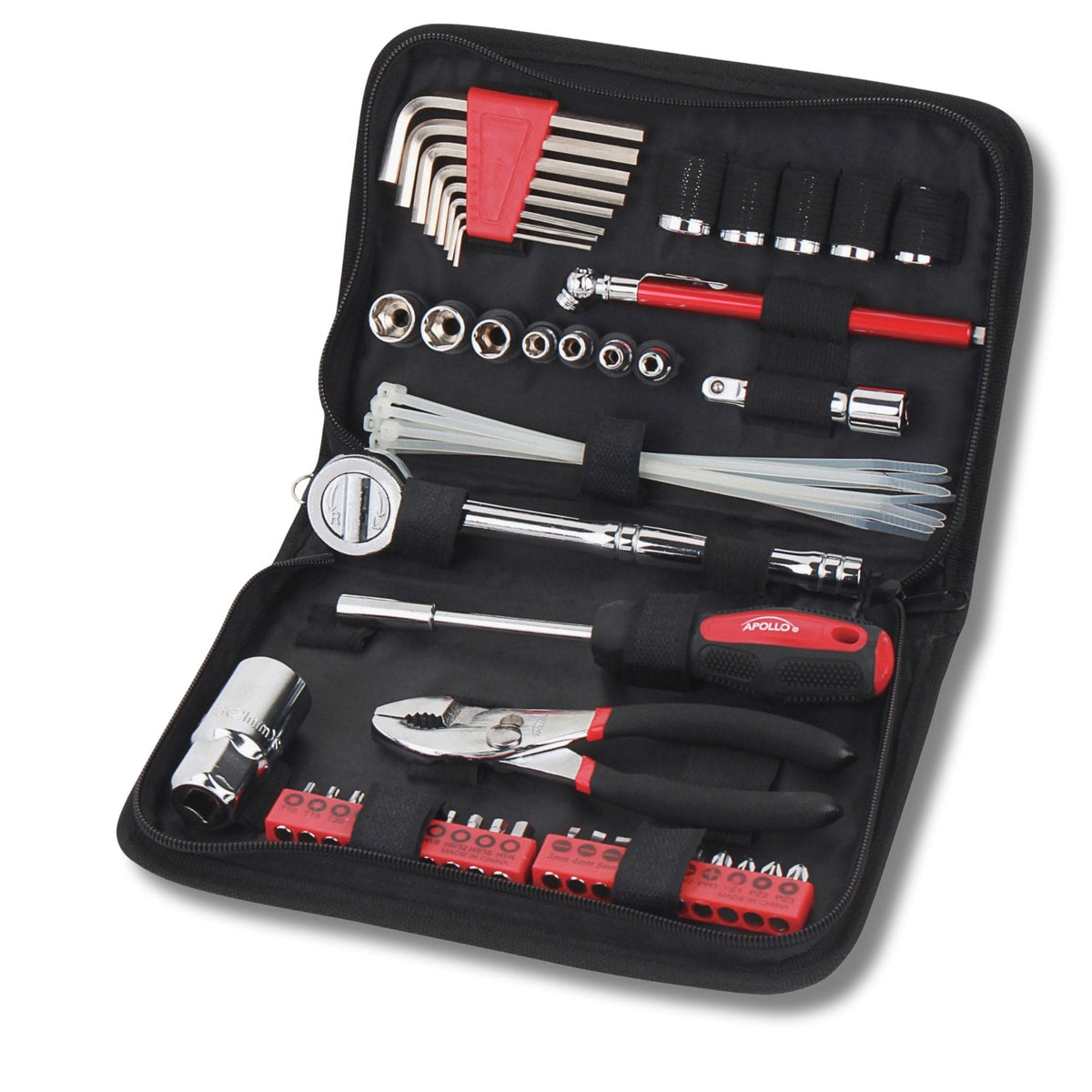 56 Piece SAE Auto Tool Set In Zipper Case
