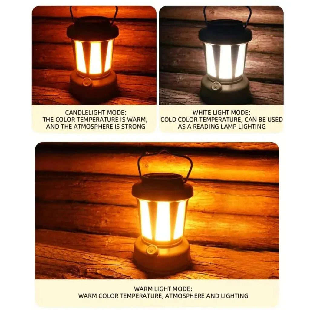 Outdoor solar rechargeable camping light, multifunctional LED strong l ...