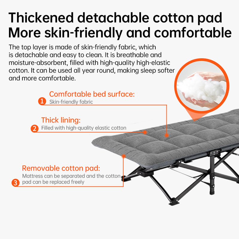 Outdoor camping bed, foldable beach bed