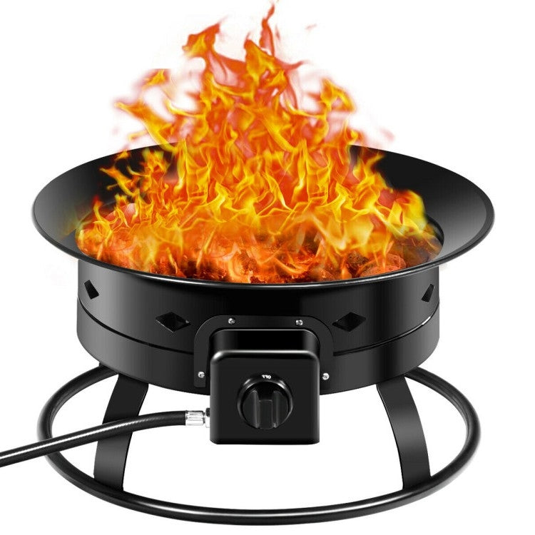 Propane Fire Pit with Cover and Carry Kit
