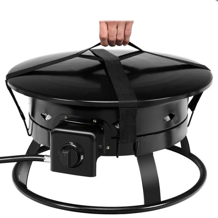 Propane Fire Pit with Cover and Carry Kit