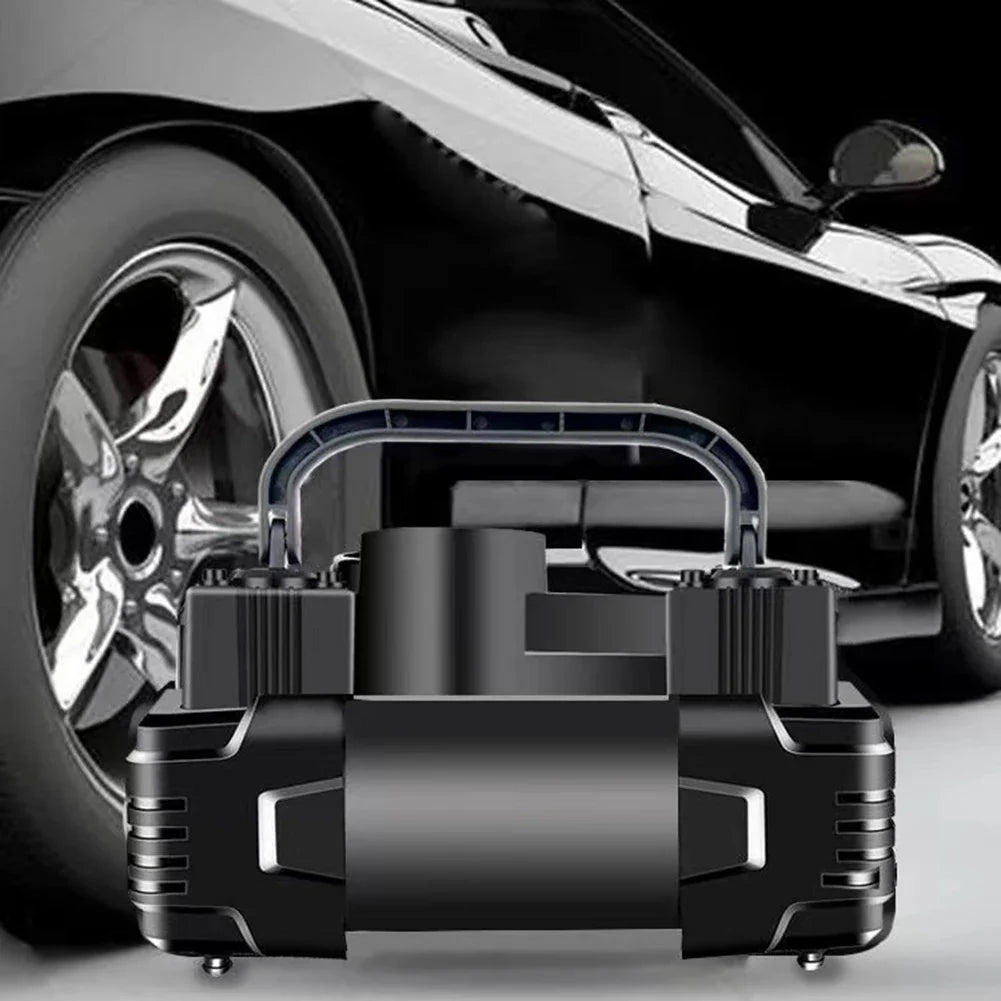 12V Air Compressor Portable Dual Cylinder Auto Inflatable