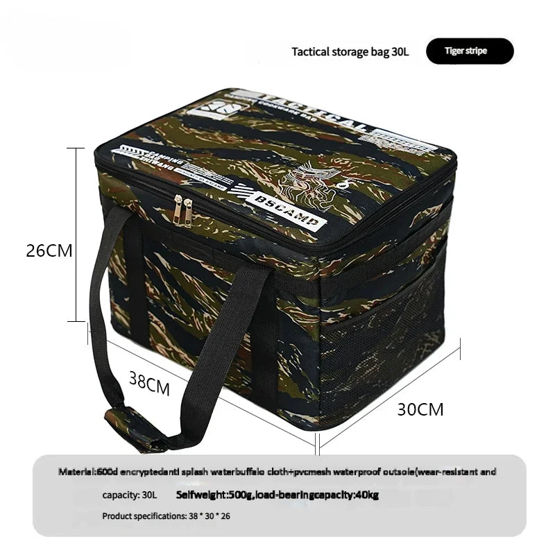 30-42L Tactical Camping Storage Bag Insulated Folding Box Waterproof