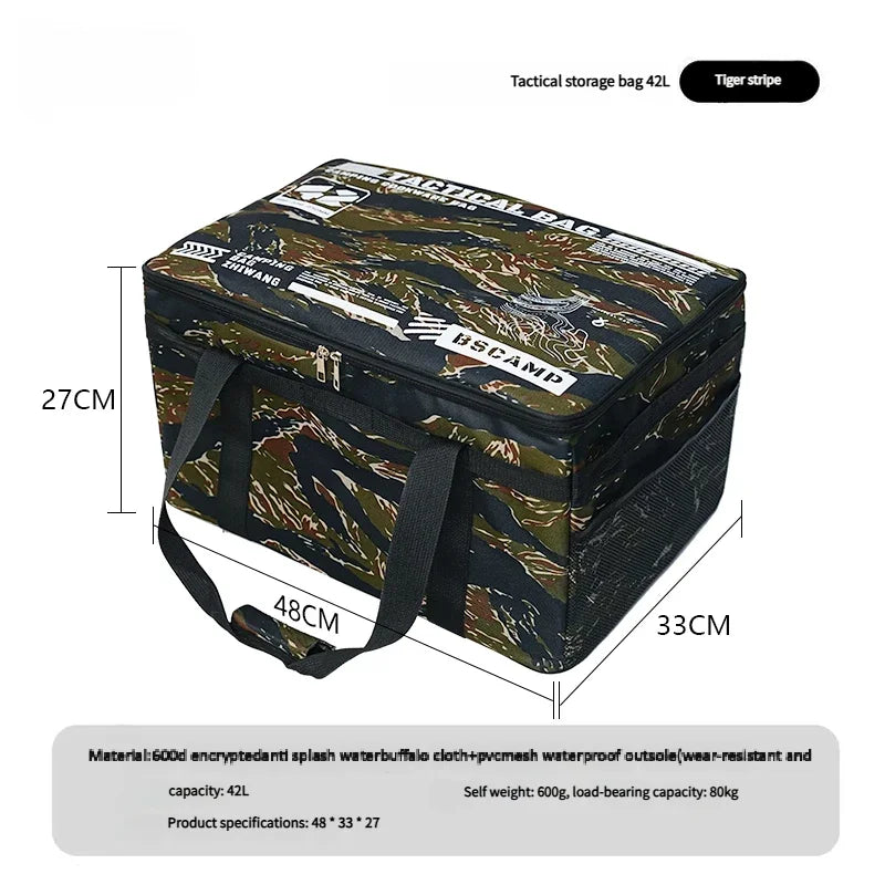 30-42L Tactical Camping Storage Bag Insulated Folding Box Waterproof