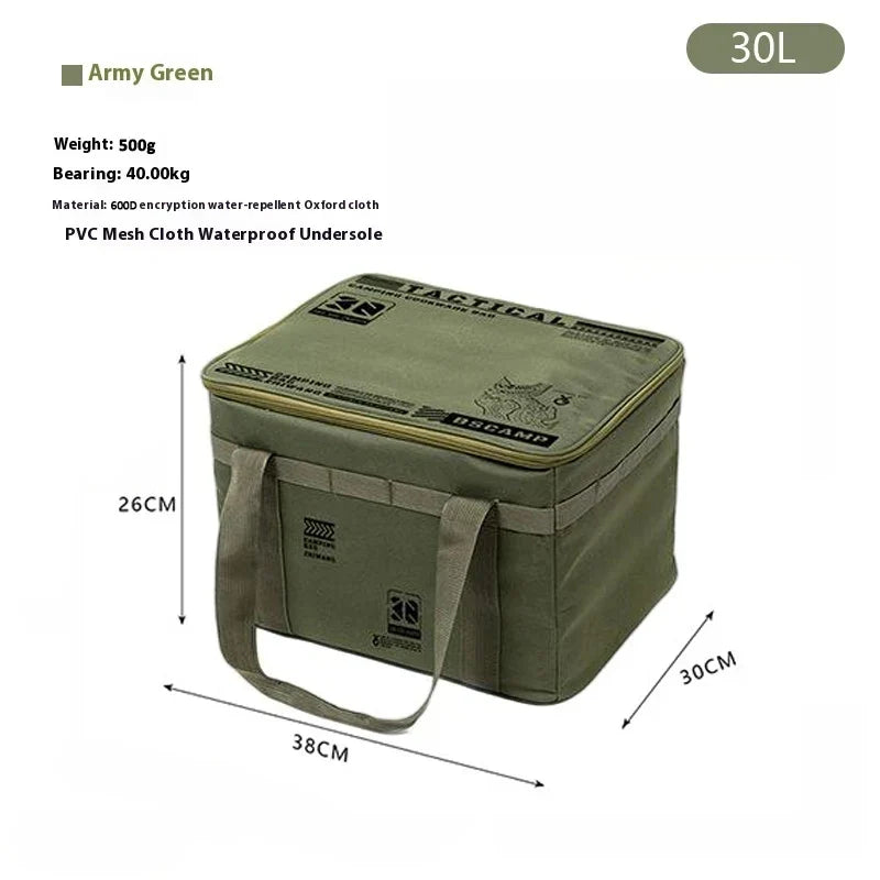 30-42L Tactical Camping Storage Bag Insulated Folding Box Waterproof