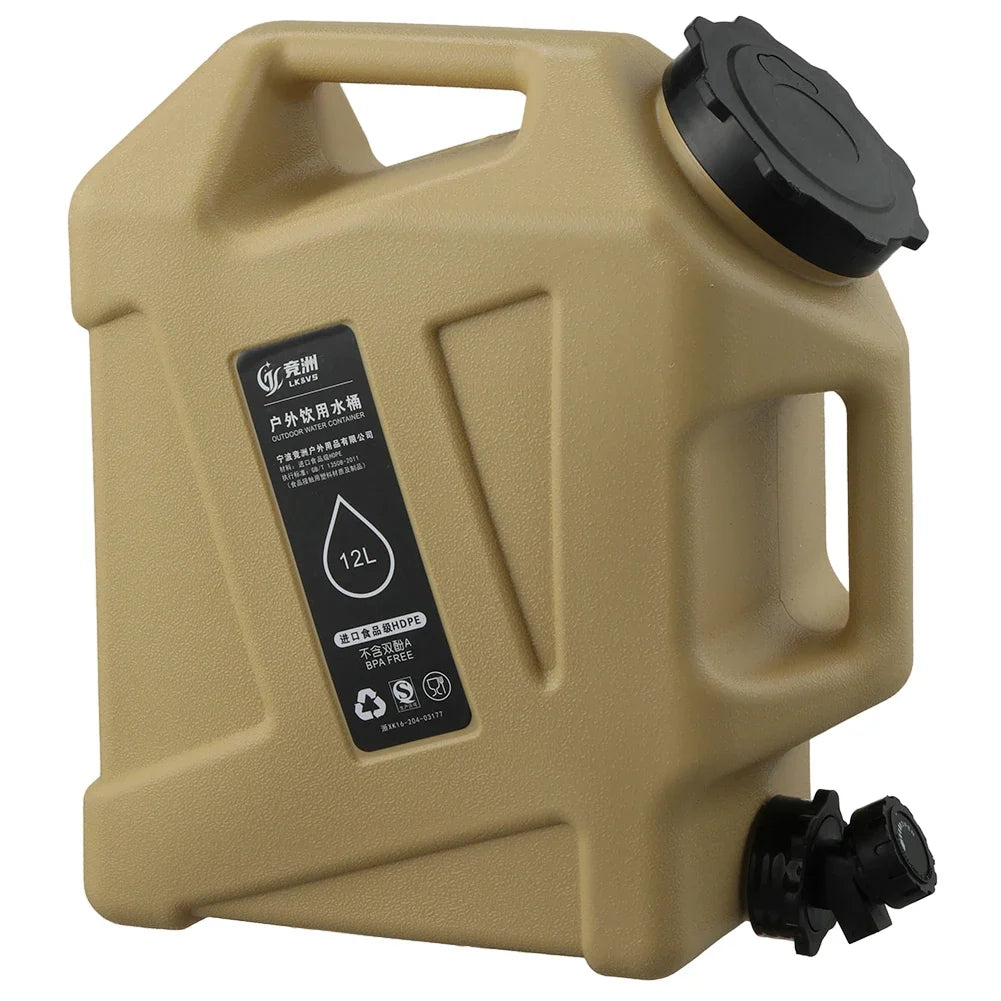 12L/10L Portable Camping Water Jug with Faucet Water Tank