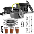Complete Camping Kitchen Cookware Tableware & Teapot