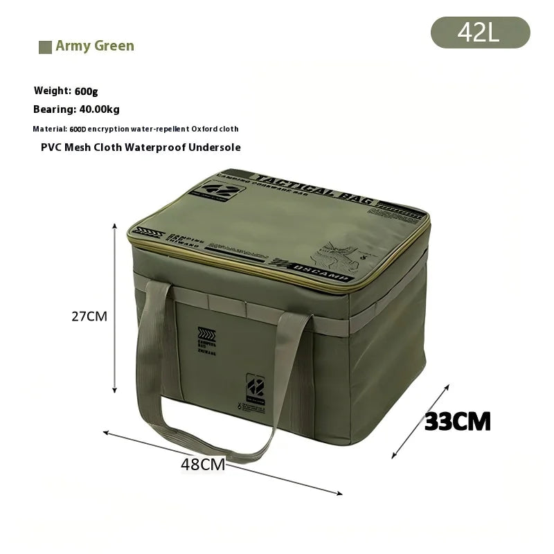 30-42L Tactical Camping Storage Bag Insulated Folding Box Waterproof