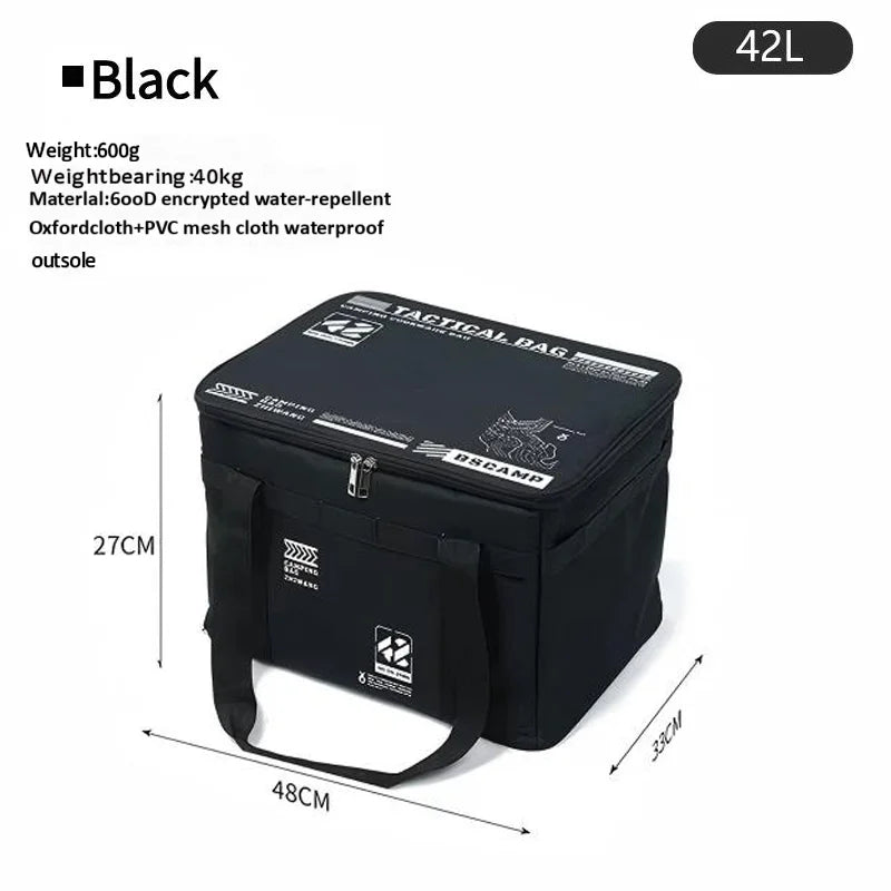 30-42L Tactical Camping Storage Bag Insulated Folding Box Waterproof