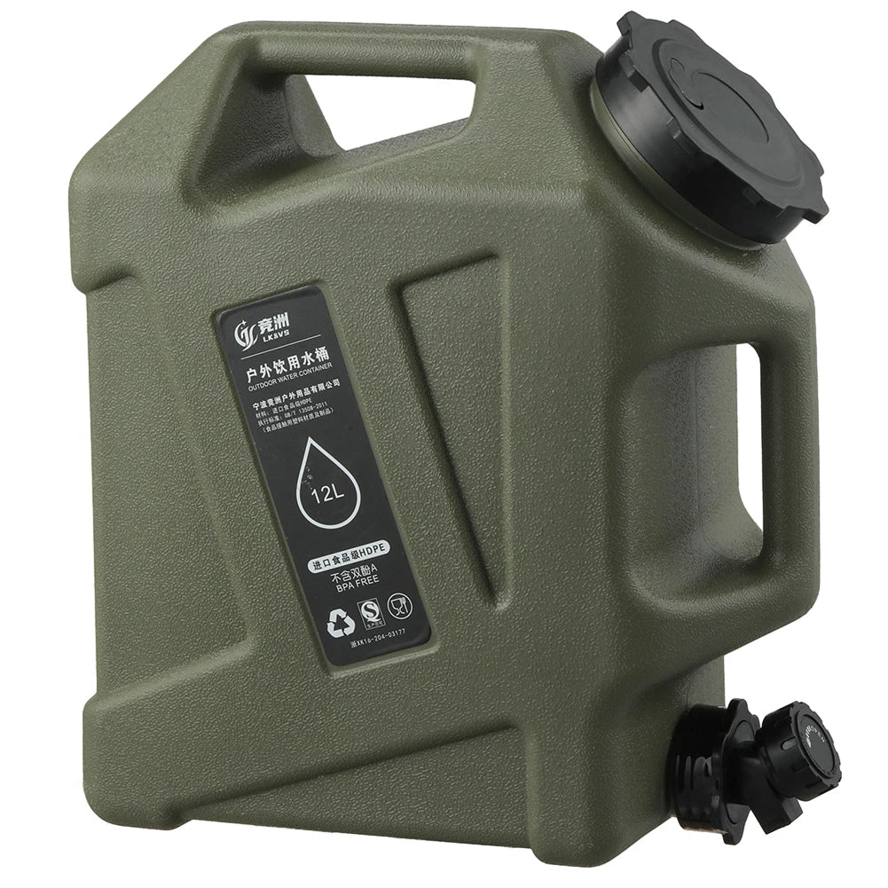 12L/10L Portable Camping Water Jug with Faucet Water Tank