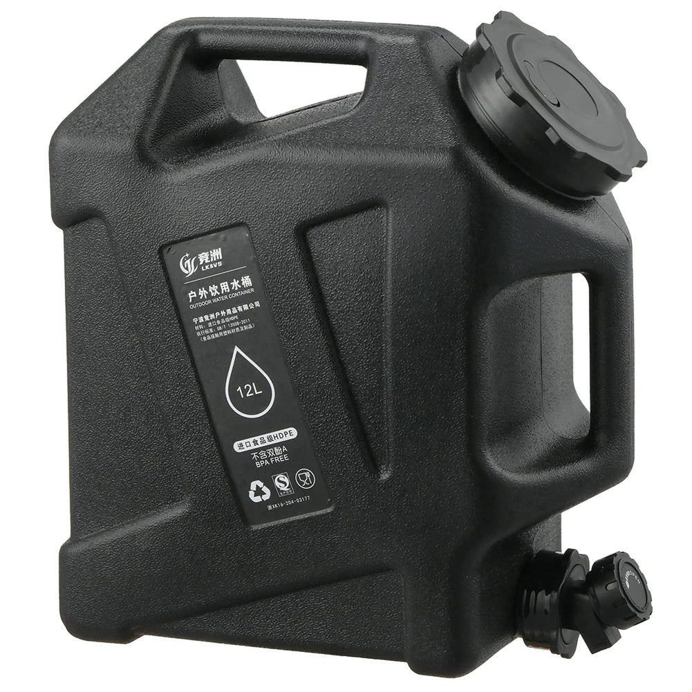 12L/10L Portable Camping Water Jug with Faucet Water Tank
