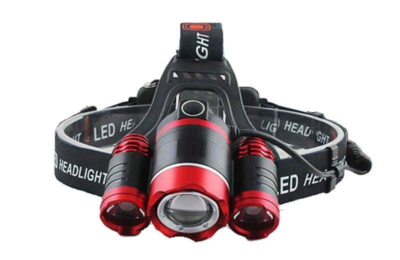 Adjustable Zoomable Headlamp Ultra Bright Rechargeable LED Bright High Lumen Head Lights Head Lamp Waterproof Flashlight For Outdoor Cmaping Fishing Hiking Biking Fishing Headlamp  Running Headlamp