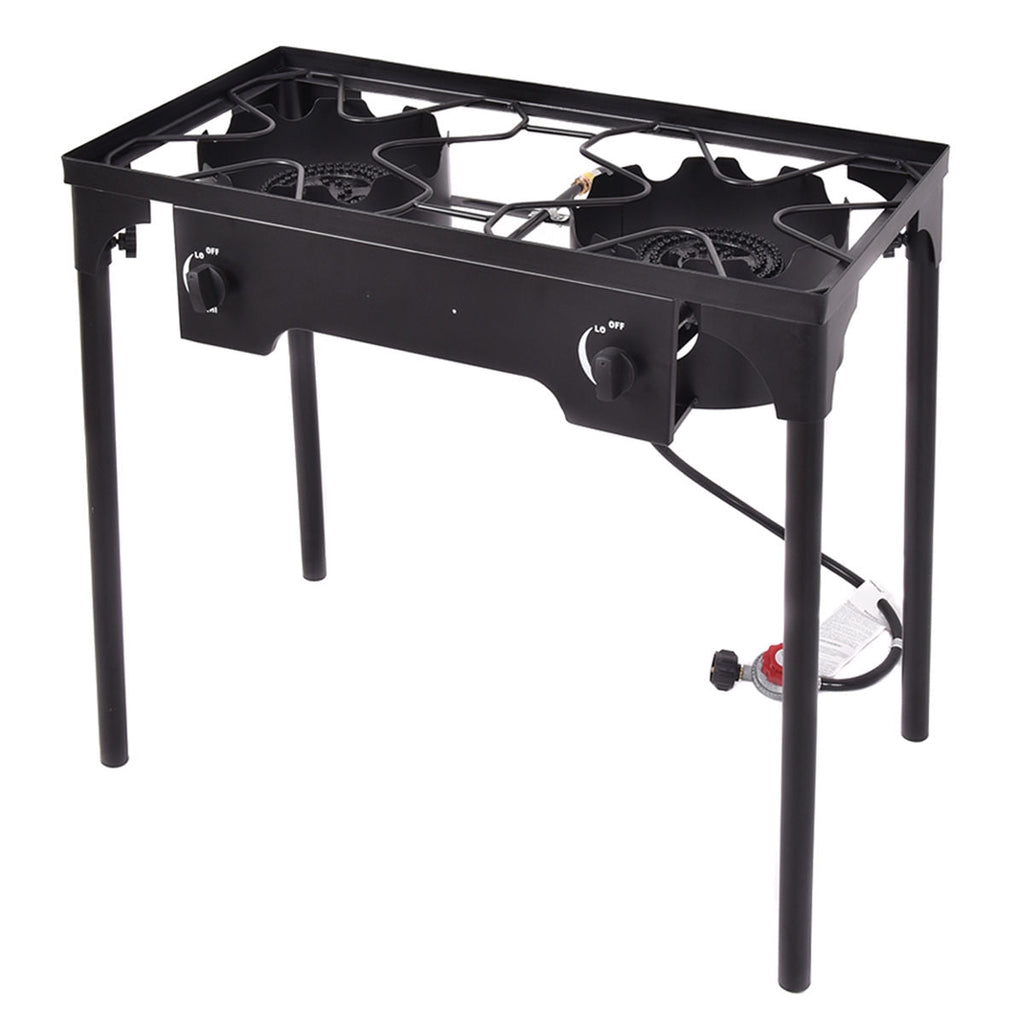 Double Burner Outdoor Stove BBQ Grill