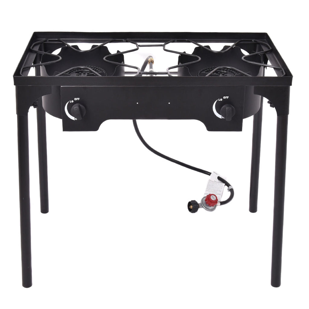 Double Burner Outdoor Stove BBQ Grill