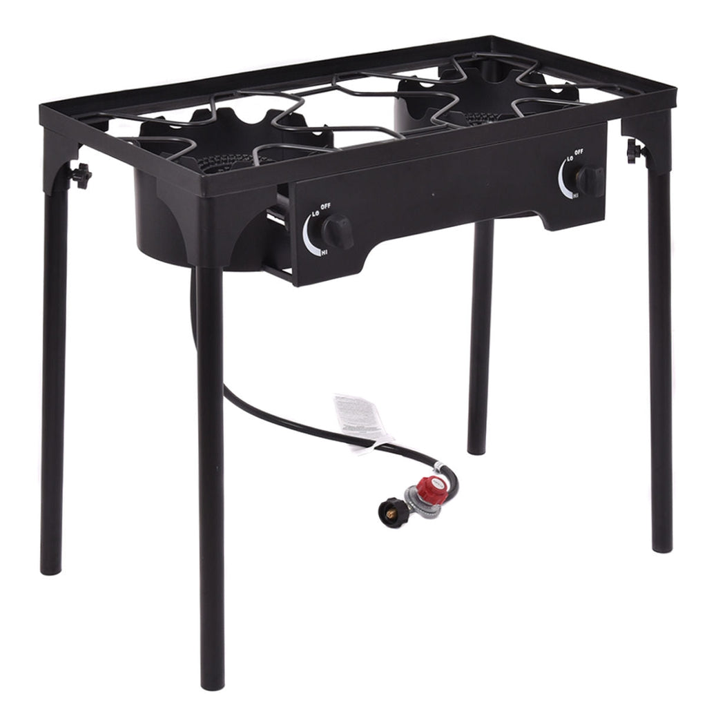 Double Burner Outdoor Stove BBQ Grill