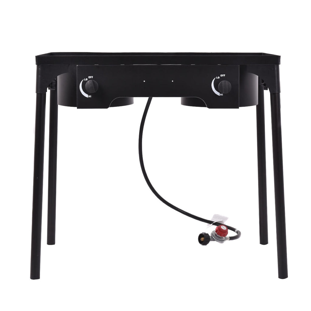 Double Burner Outdoor Stove BBQ Grill