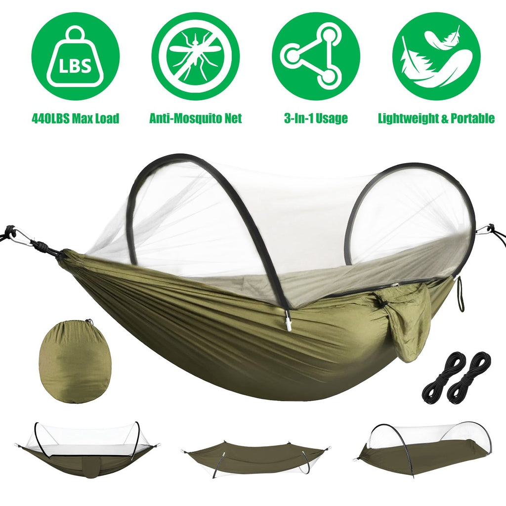 Camping Hammock with Mosquito Net 3-in-1