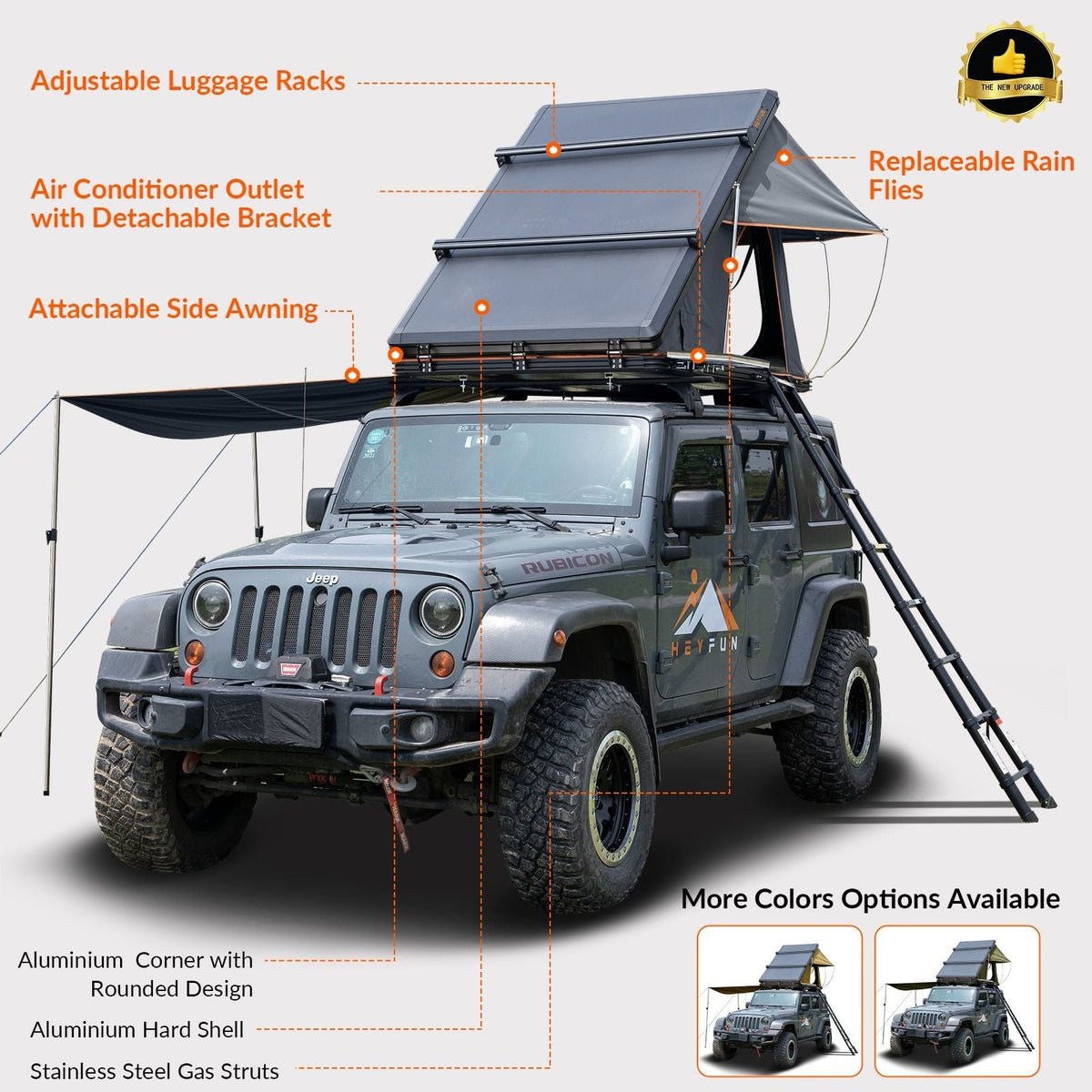 Adventurer Plus Rooftop Tent Hardshell with Side Awning