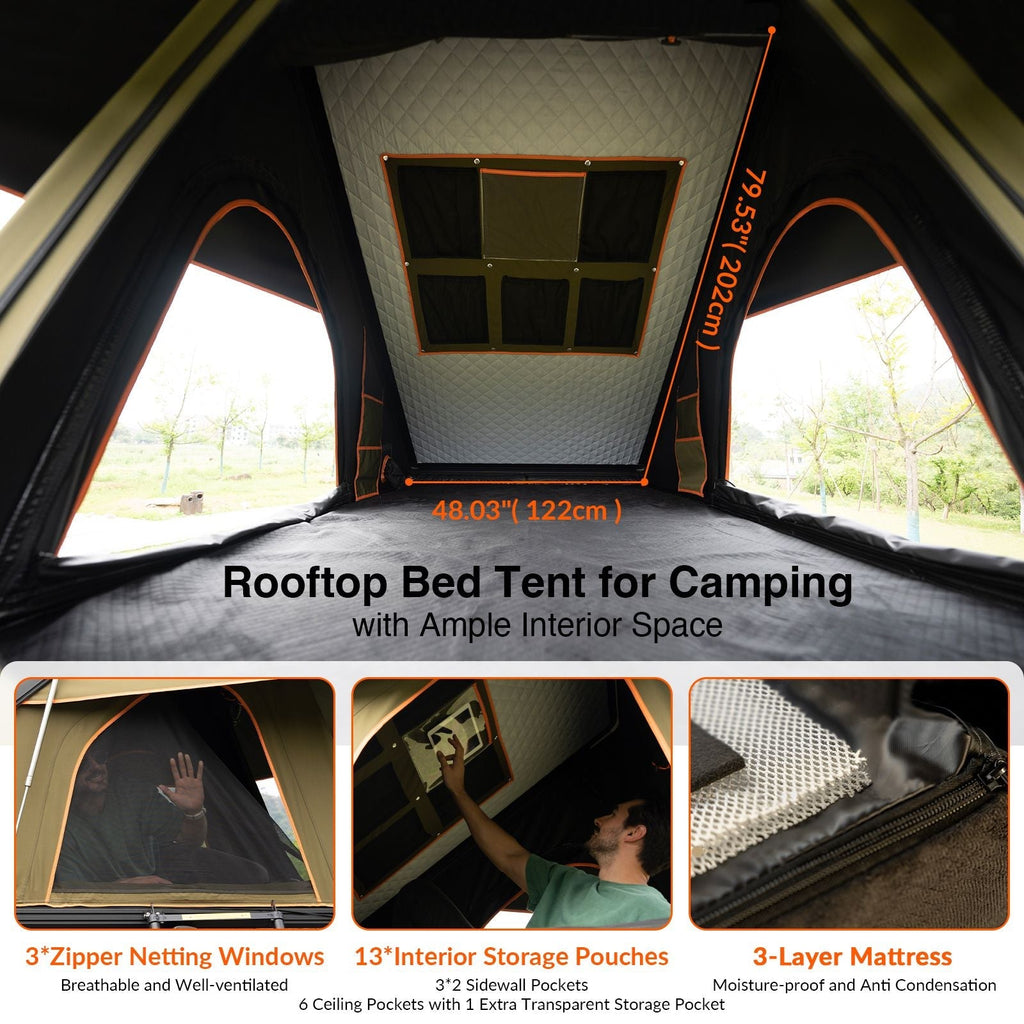 Adventurer Plus Rooftop Tent Hardshell with Side Awning