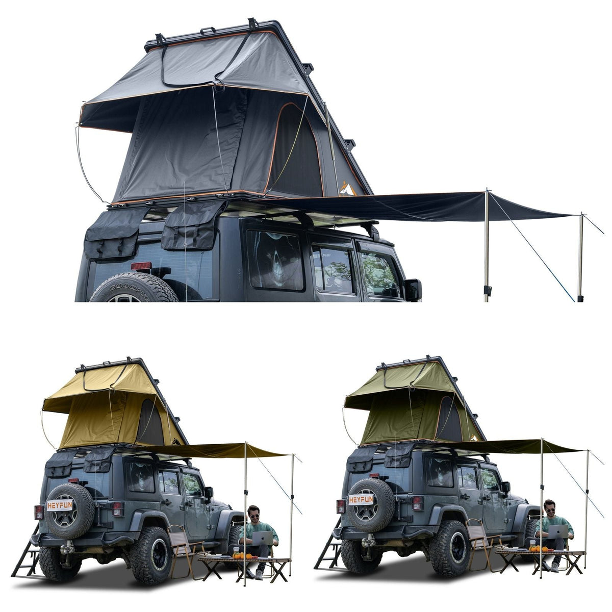 Adventurer Plus Rooftop Tent Hardshell with Side Awning