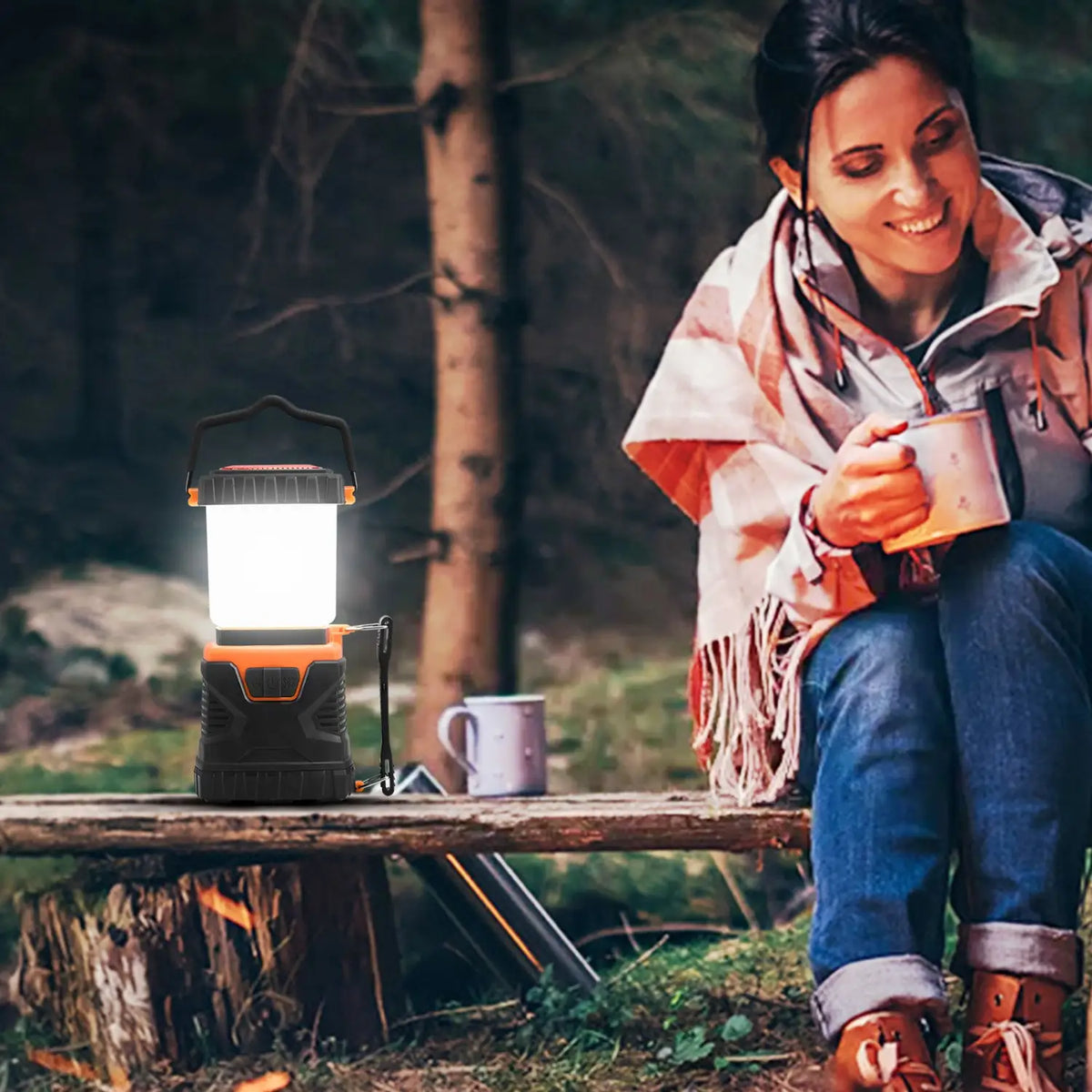 Durable & Portable LED Lamp With Handle for Outdoor Camping Lights